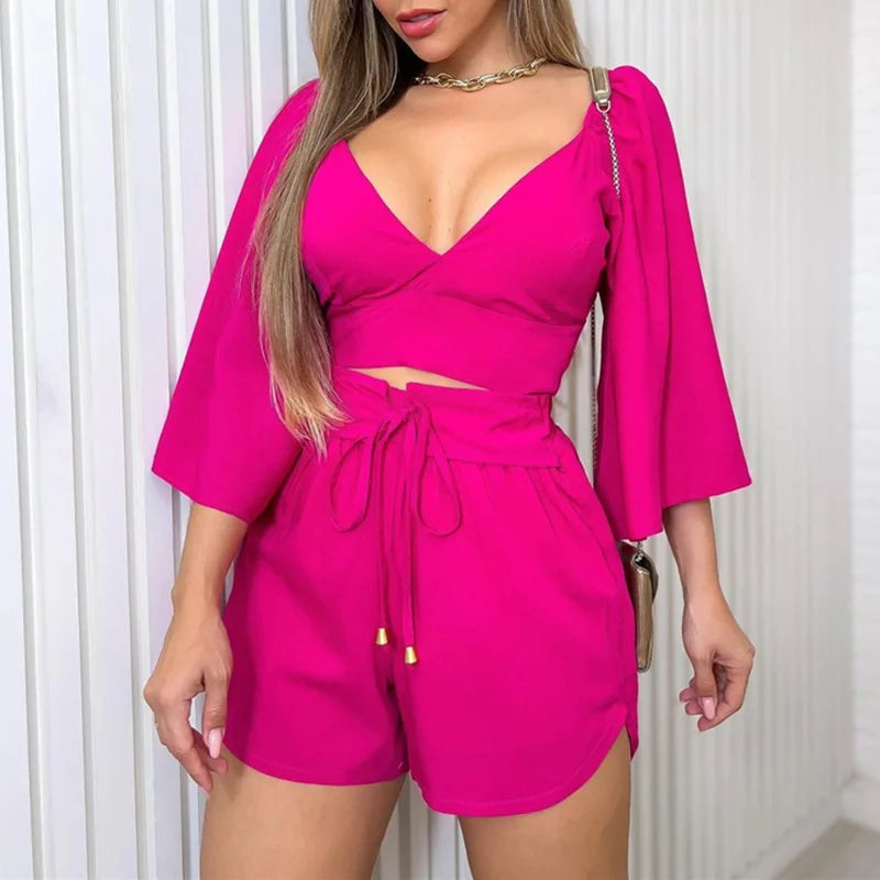 New Fashion Streetwear Matching Sets 2 Two Piece Outfits Pant Set Summer Women Clothes Women Two Piece Sets