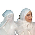 Latest 2021 Design Inner Jersey Cap with Plain Chiffon Scarf Instant Hijab for Autumn Season for Muslims