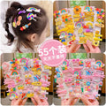 Children Hairpin Cute Rainbow Butterfly Rabbit Flower Grape Fruit Animal Carton Cute Hair Clips Set for Girls Kids