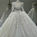 Jancember XS018 Crystal Bling Illusion Bridal Ball Gown Wedding Dresses for Women