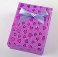 Jewelry Boxes Necklaces Ring Earring Gift Box Bowknot Ribbon Packaging Storage Container Organizer with Sponge