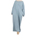 Loriya Long Sleeves With Side Pockets Modest Clothing Abaya Women Muslim Dress Autumn Abaya Designs Plus Size Muslim Dress
