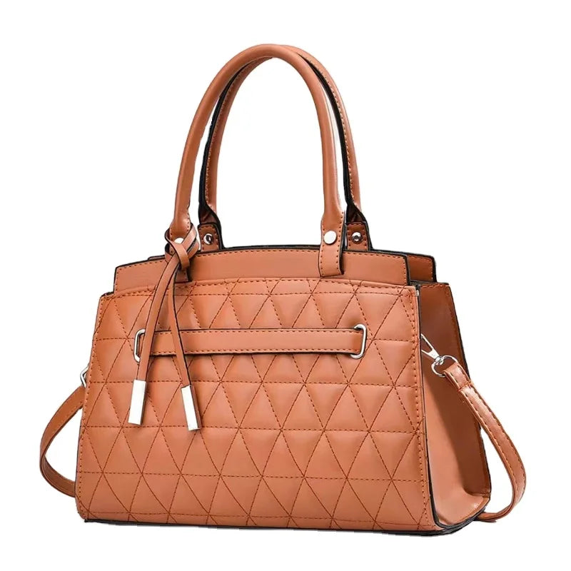 Large Capacity Solid Color New Versatile Fashionable and Elegant Temperament Casual Women's Shoulder Bag