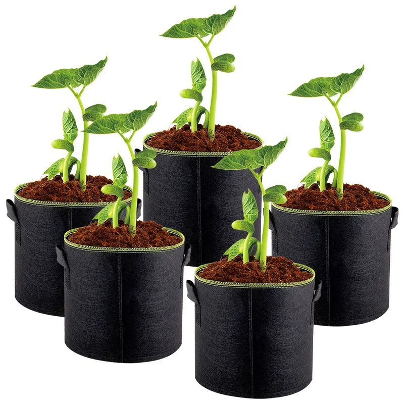 Ranye 2 Gallon Grow Bags Breathable Non Woven Fabric Pots with Handles Felt Palenter Container