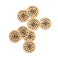 Custom Blank Eco-Friendly Painted Beech Disc with Custom Text Pattern Smooth Finish 5CM Round Coin for Home Decoration