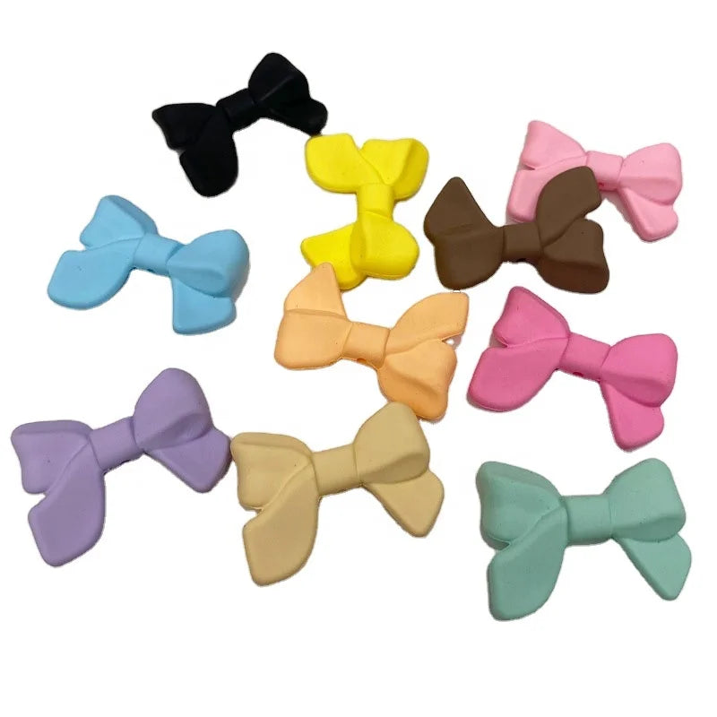 Bowknot Loose Acrylic Spacer Beads 30pcs/ Bag Cell Phone Chain Diy Handmade Beading Material