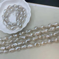 Wholesale 12-13mm Baroque Shape Freshwater Pearls Natural White & Pink Color Loose Pearl String for Jewelry Making