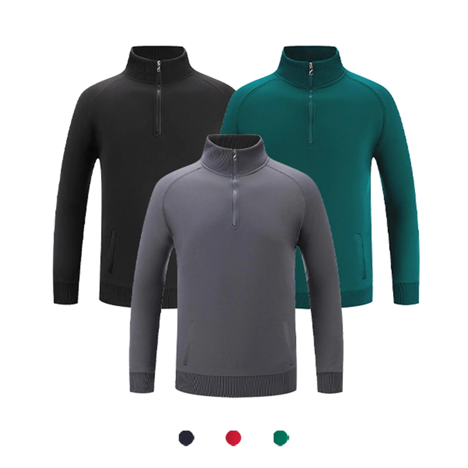 Wholesale Workout Outdoor Polar Fleece Jacket Custom Wear Men's Sweatshirt Half Zipper Pullover Hoodie Sweater