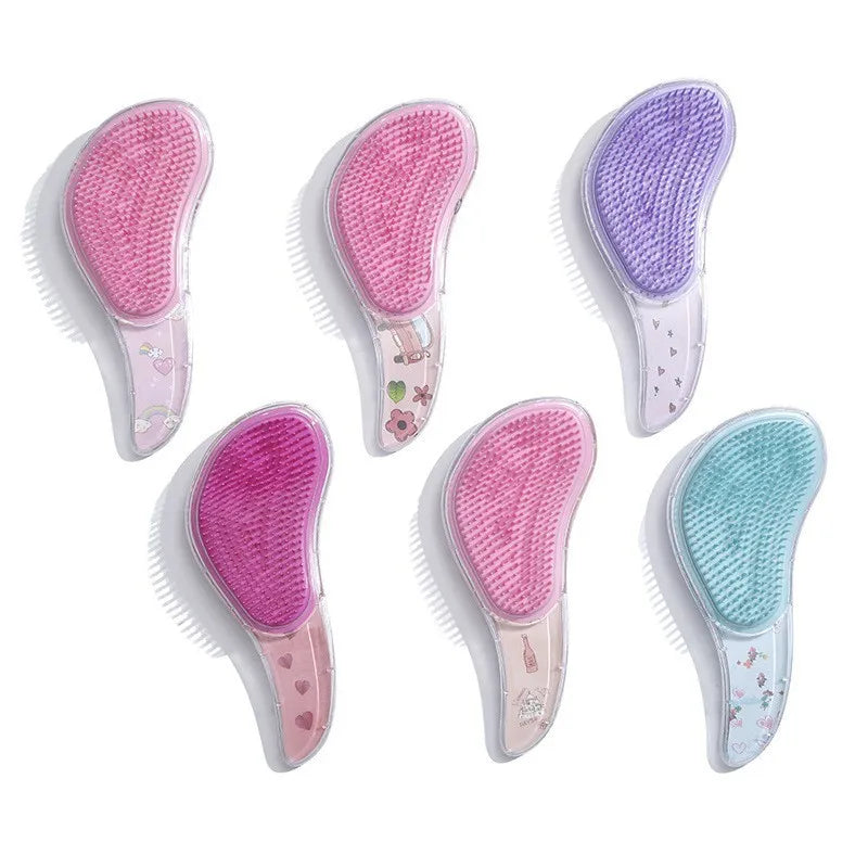 Quality Choice New Transparent Cartoon Ps Material Lightweight Anti-Static Multi-Color Options for Styling Air Bag Massage Comb