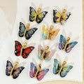 Resin Butterfly Pendant Micro Paved Zircon Charms Colorful Transparent Epoxy Butterfly Necklace Pendant for Women Jewelry Making MegaBDM