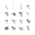 Diamond Flower Stud Earrings Sleeping No Need to Take Off Ear-Caring Ear Bone Stud Exquisite Fashion Zircon Earrings for Women
