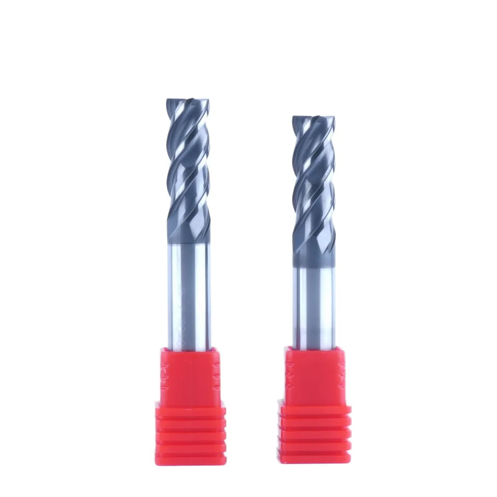 Titanium Aluminum Nitride-Coated Tungsten Carbide 4-Flute 55HRC Milling Cutter