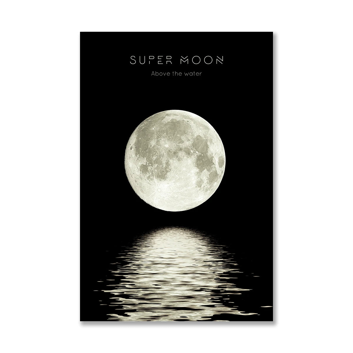 Super Moon Canvas Abstract Poster Black Picture Home Decoration Unframed Oil Painting on Canvas Posters Prints Wall Art Picture