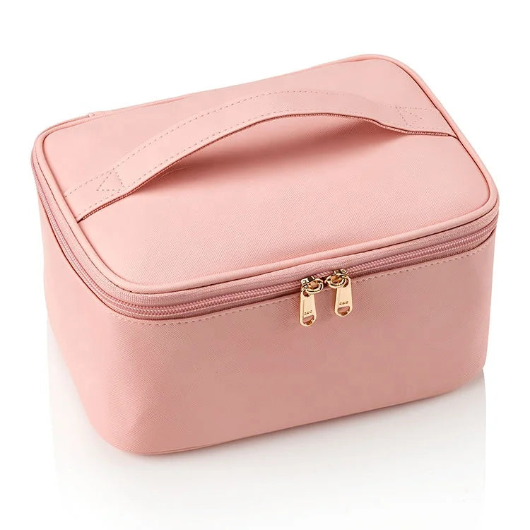 Relavel Portable Cosmetic Bag Travel Makeup Organizer case Make up Bag Large Makeup Bag for Women with Cosmetics Toiletries