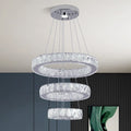 Construction Loft Apartment 47W Silver Ceiling Mounted Crystal Chandelier Pendant Light for Dining Table