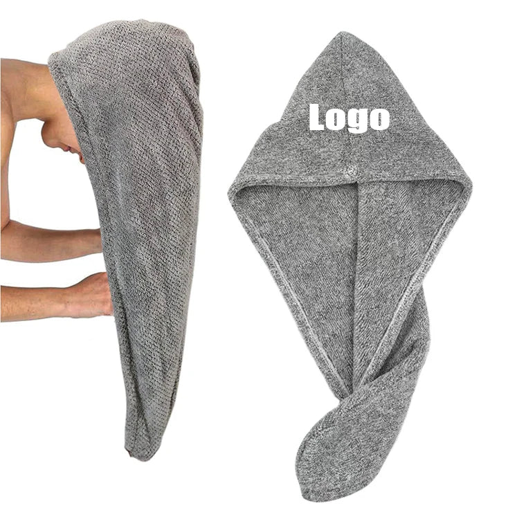 Custom Water Absorbent Waffle Custom Spa Salon Hat Microfiber Drying Quick Dry Hair Turban Wrap Towel