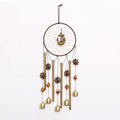 Handcrafted Bohemian Metal Pipe Dreamcatcher Wind Chime with Polished Bell Charm for Home Decor