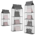 Dust-proof Bag Storage Artifact Three-dimensional Mesh Bag Storage Hanging Bag  Rack Hanging Multi-layer Perspective