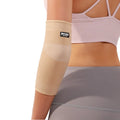 JINGBA Unisex Beige Knitted Compression Elbow Support Brace Pads Sleeves Fast Delivery for Baseball Basketball Breathable