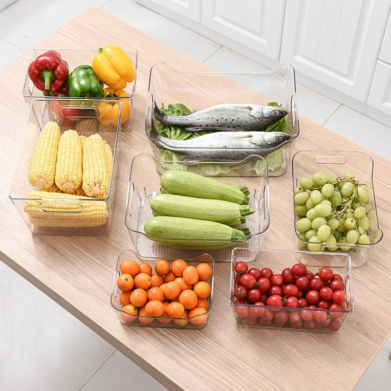 Large Capacity Square Refrigerator Customized Europe Home Kitchen Fridge Plastic Food Storage Box Containers