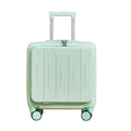 Light Green Customized Front Opening Multifunctional Suitcase 18 Inch Cabin Size Luggage Luxury Hand Carry Luggage Suitcase