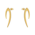 Original Design 18K Gold Plated Brass Jewelry in Ear Stud for Women Gold Color Blade Piercing Pendientes Punk Earrings E221437