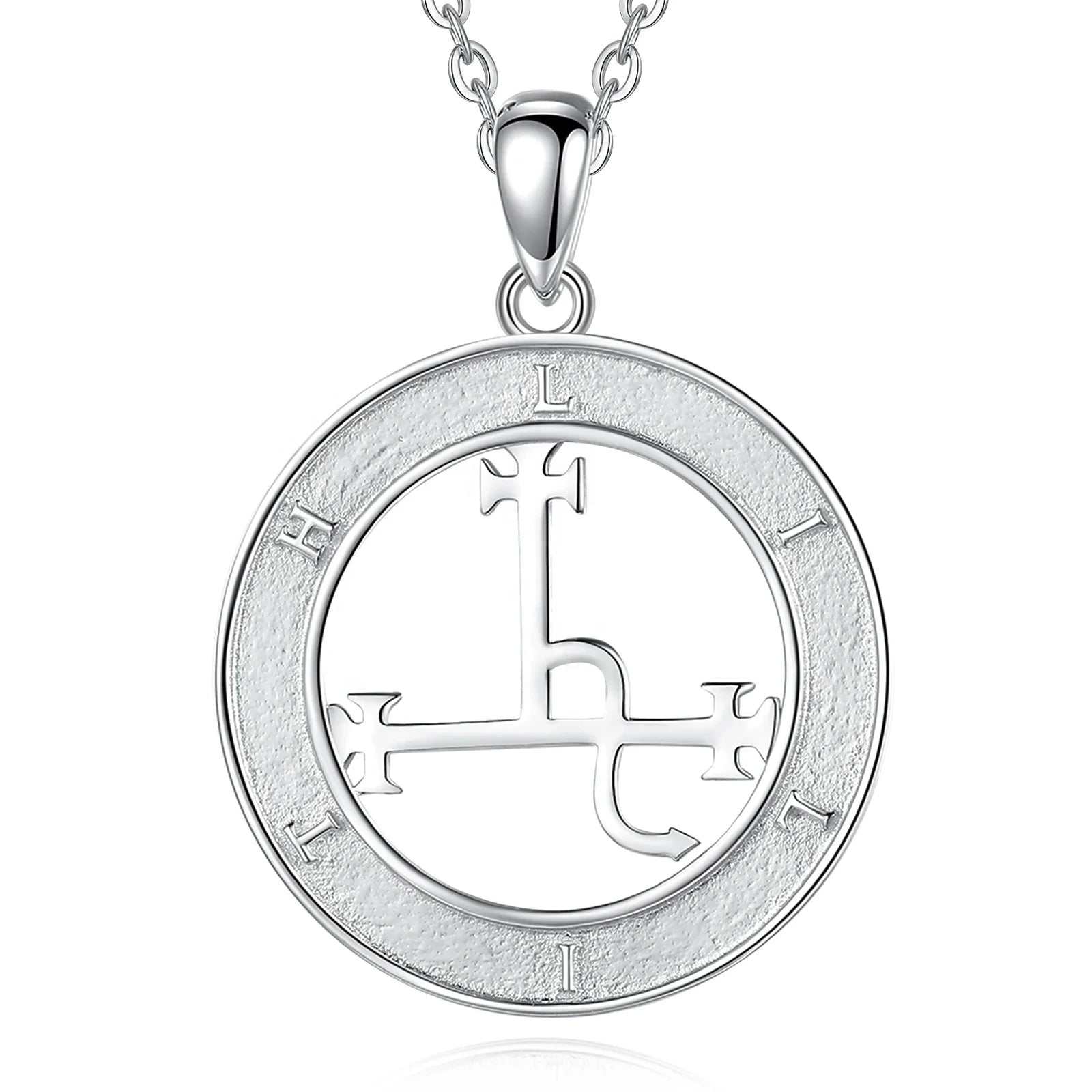 S925 Sterling Silver Lilith Sigil Religious Jewelry Pendant Necklace for Men or Women for Wedding or Party