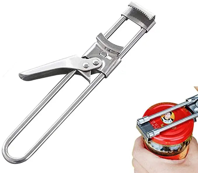 Ceasen Brand Custom Kitchen Adjustable Fit Lid Stainless Steel Metal Jar Effortless Patented Design Opener Opener Opener