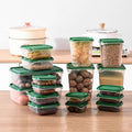 Kitchen Office Food Grade Airtight Microwave 17pcs/1set Plastic Food Storage Container with Lid Freezer Organizer