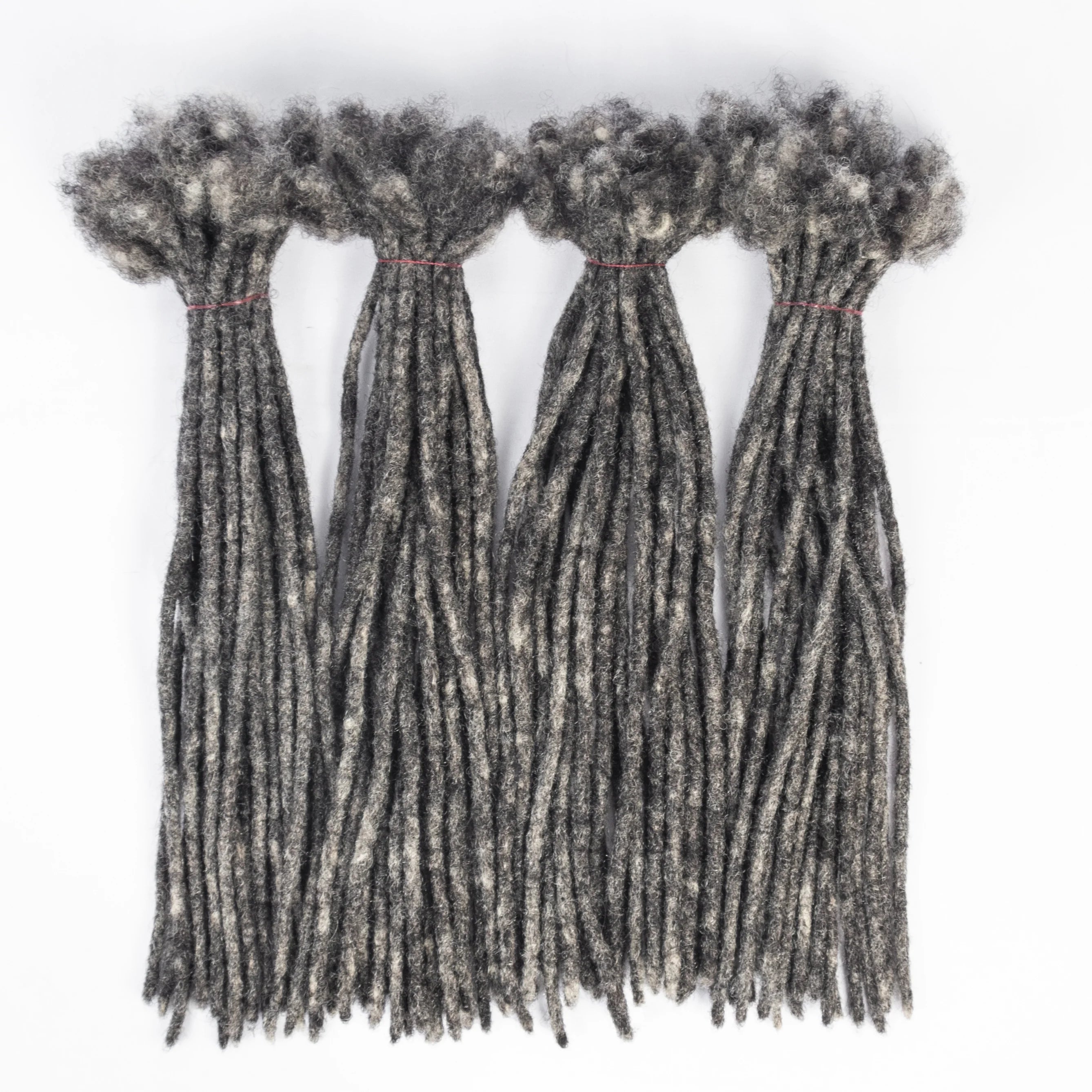 New Design 100% Human Hair Salt & Pepper Crochet Dreadlock Extensions for Black Women