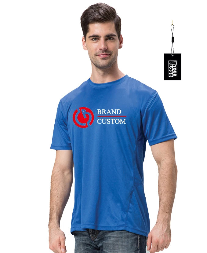 Men's Workout Shirts Athletic Wear Moisture Wicking Quick Dry Men's Active Shirts Gym T Shirts Custom Print and Free Label