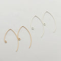 14K Gold Filled Sparkle V Shape GF Ear Wire Gold Ear Wire for Jewelry Making Handmade DIY Earrings Accessories