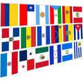 New Design 32-Nation String Paper Flag Decorative Bunting for Games Plastic Polyester Silk Hanging Flag