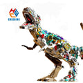 1388+PCS Creative MOC Dragon Tyrannosaurus Block Assembled Small Particles Puzzle Building Block Set Toy Juguete MJI 13050