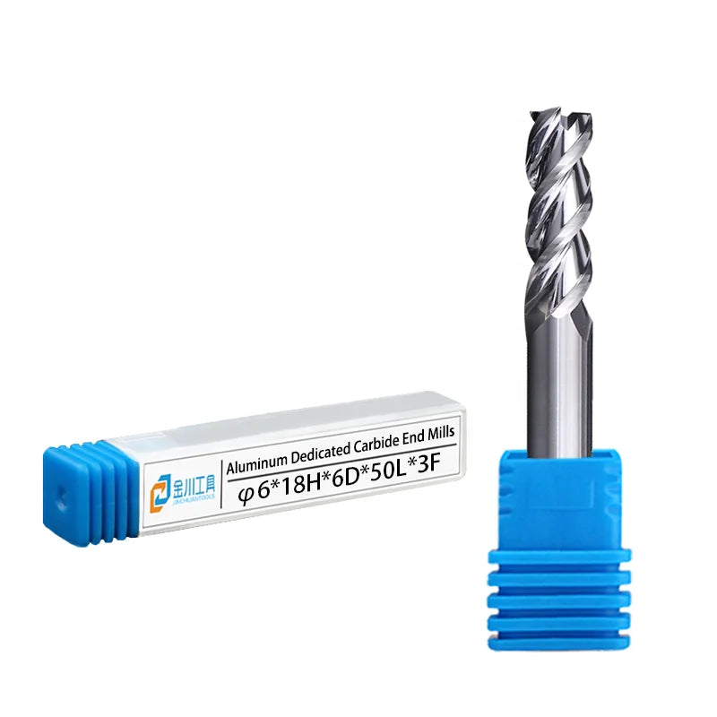 Jinchuan High-Polished Tungsten Carbide 3/4/6mm Router Bits CNC Tool 3-Flute Endmill 35 Helix Uncoated Cutting Milling Cutter