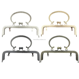 Factory Supply Bag Accessories 20.5 X 6.5cm Metal Fashional Bag Frames with Handle