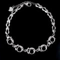 Sterling Silver 6*6mm Semi Mount Bracelet Empty Support Blank Claw Setting S925 Mountain Base Holder Without Stone Inlay for DIY