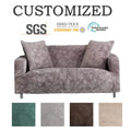 Factory Customised Silver fox Velvet Full-cover Classic Living Room Sofa Slipcover Stretchy Stain-resistant Dustproof Non-slip