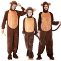 Family Match Monkey Cosplay Costume Adult Parent-Child Performance Animal Clothing Role Play Monkey Jumpsuit Costume