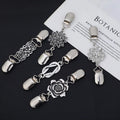 Fancy Collar Pin Wholesale Custom Vintage Silver Cardigan Collar Shirt Brooch Sweater Clip for Women