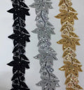 2022 New Lace Ribbon  Sequins Beaded Lace Fabric Embroidery Lace Trim for Clothing Accessories