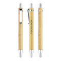 Wholesale Eco-Friendly Bamboo Ballpoint Pen with Custom Logo Black Ink 1.0mm Writing Width for Office & School Use
