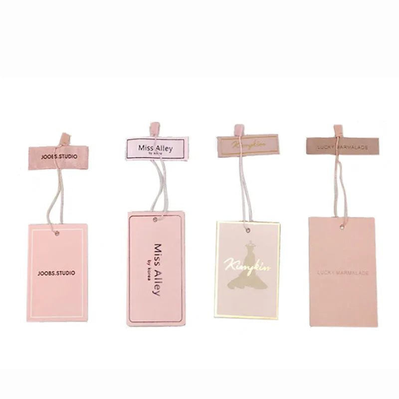 Hangtags With Elastic String Recycled Clothing Bullet Head rainbow Transfer Garment Paint Name Tags Templates Clothes hang Tag