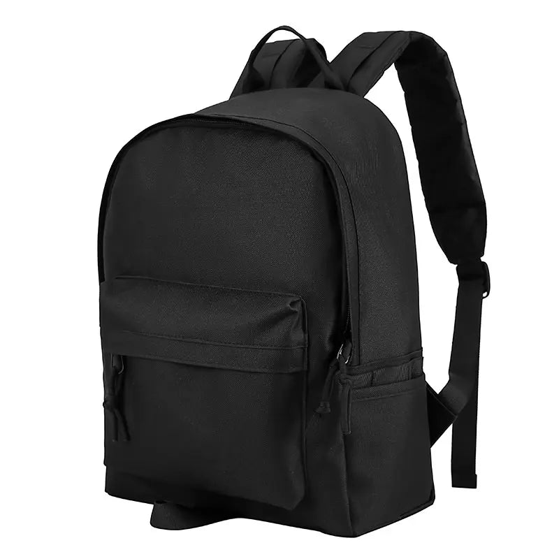 2023 New Wholesale Factory Black Solid Color Durable Classic Casual School Bag Laptop Backpack