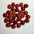 Flat Bottom Oval Cabochon 10x12mm Original Natural Red Carnelian Agate Gemstone for Jewelry