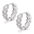 2021 EMER Fashion Hip Hop Earrings Iced Out Bling Zircon Jewelry Gold Silver Rose Gold Plated Earrings Jewelry