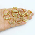 Explosion Luxury and High Quality 18k Gold Plated Popular Bands Religion Rings Star Cross  Rings