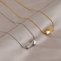 Jachon Classic Design 18k Gold Plated Non Tarnish Stainless Steel Twist Hollow Tube Charm Necklace Fine Jewelry Necklaces