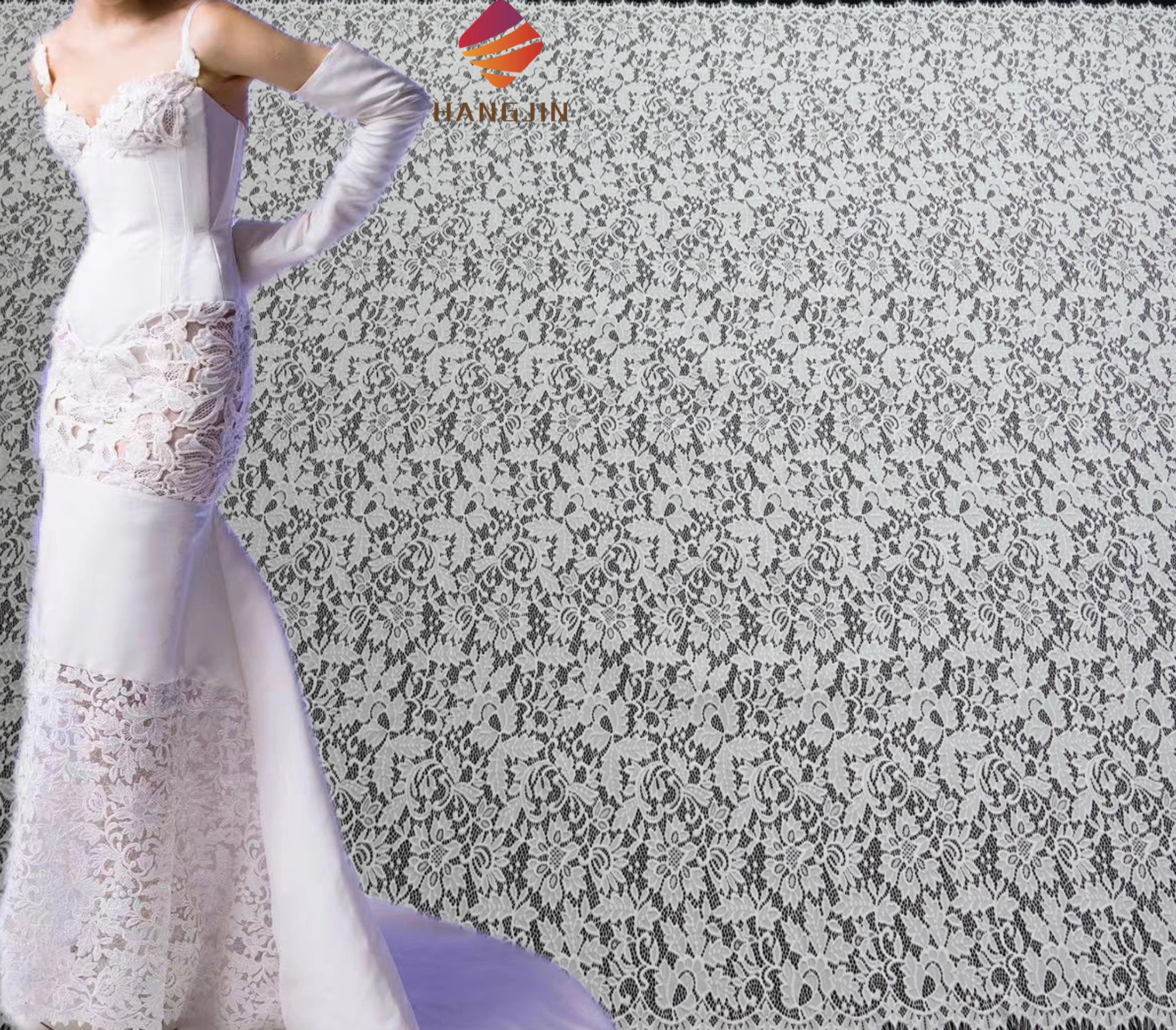 New Collection White Exquisite African French Net Lace Bridal Swiss Chantilly Eyelash Voile Lace Fabric for Wedding Dresses