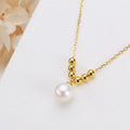 Wholesale Au750 Simple Design Genuine Gold18k Pure Gold Freshwater Pearl Necklace